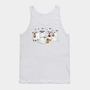 Funny Cow Ghost Halloween - Farmer Trick Or Treat - Cow Lover Tank Top